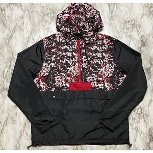 Blackjack 1999 USA Windbreaker Retro 90s Womens Size M Pullover  1/2 Zip Y2K